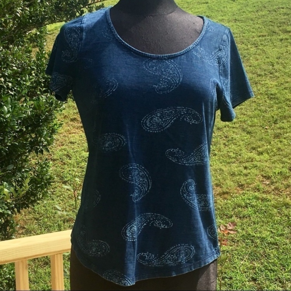 Lucky 🍀 Brand Navy with paisley print top - Picture 1 of 7